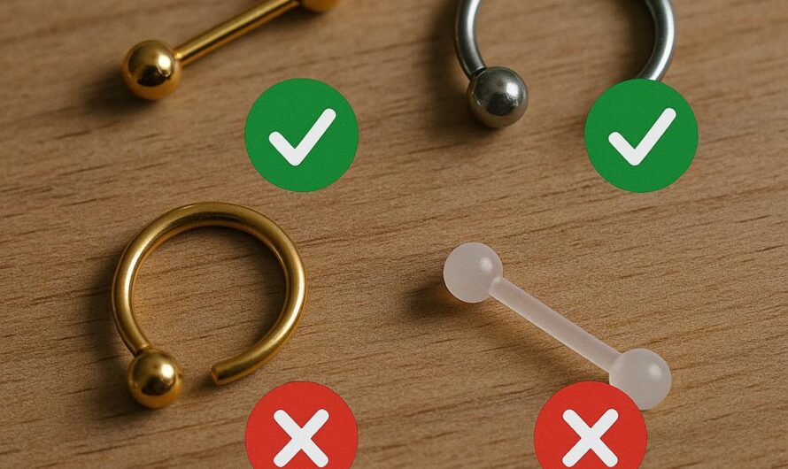 Kolczyki do piercingu – jakie materiały są bezpieczne a których unikać?